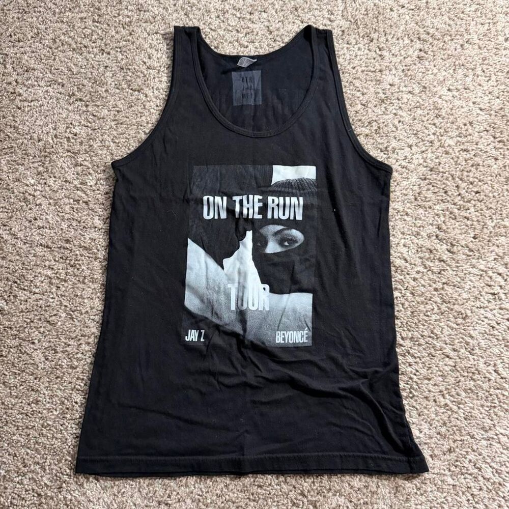 Jay Z Beyoncé On The Run Tour Tank Top Medium Black Graphic Band Tee Style